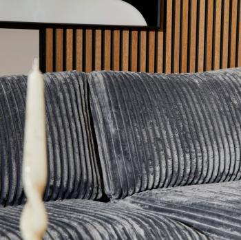 hoekbank ribstof grijs longchair rechts 271 cm