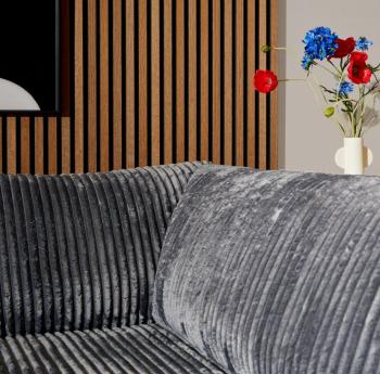 hoekbank ribstof grijs longchair rechts 271 cm