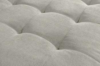 Hoekbank beigegrijs cord stof 220 cm universele ottomane