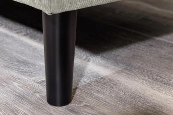 Hoekbank beigegrijs cord stof 220 cm universele ottomane