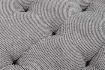 Hoekbank Stockholm grijs cordstof 220 cm universele ottomane