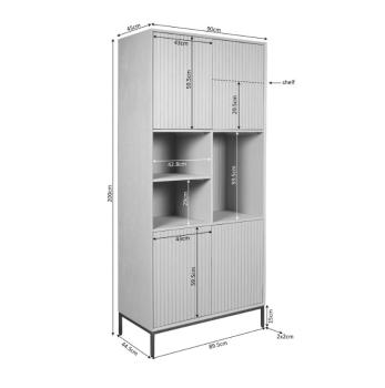 Vakkenkast donkerbruin mangohout 90 cm