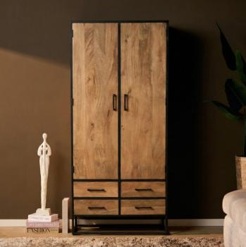 Opbergkast mango naturel bruin 90 cm