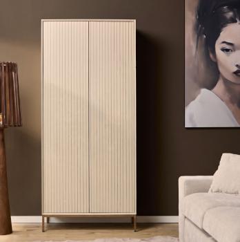 hoge wandkast zandbeige 90 cm