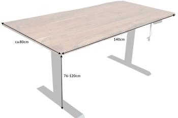 electrisch verstelbaar bureau 140 cm acaciahout