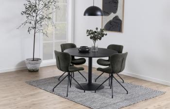 ronde eettafel zwart 110 cm