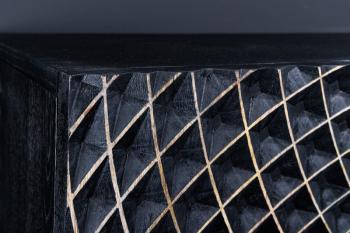 Sideboard illussie zwart mangohout 177 cm