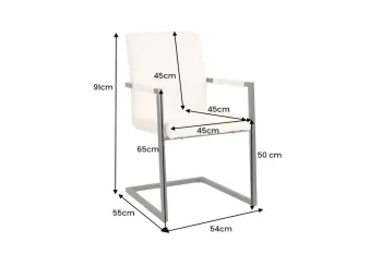 eetkamerstoel met armleuningen beige cord stof