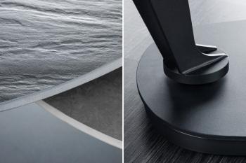 draaibare salontafel zwart grijs keramiek 94-163 cm