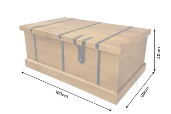 kist salontafel mangohout honingbruin 100 cm