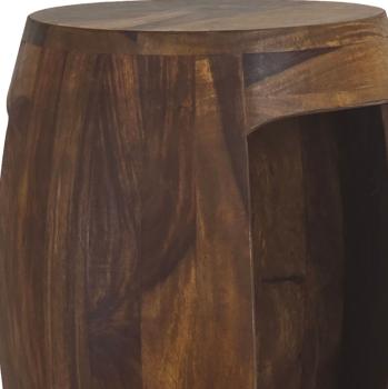 Ronde bijzettafel sheesham hout 30 cm