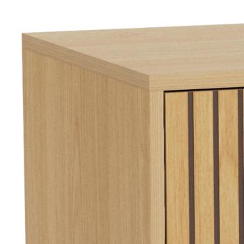 Ladekast 3 laden met eiken lamellen front