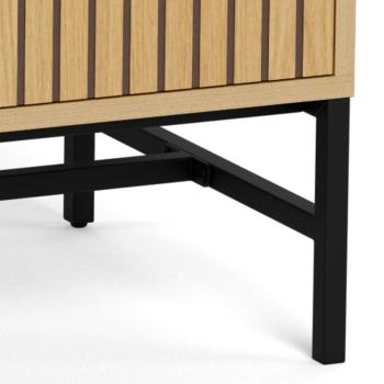 Ladekast 3 laden met eiken lamellen front