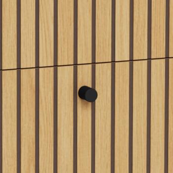 Ladekast 4 laden met eiken lamellen front