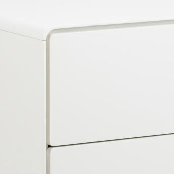 Ladekast wit met eiken accenten