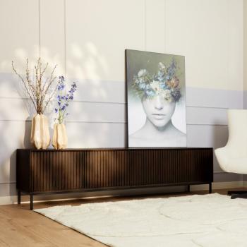 TV meubel Stripe donkerbruin 210 cm