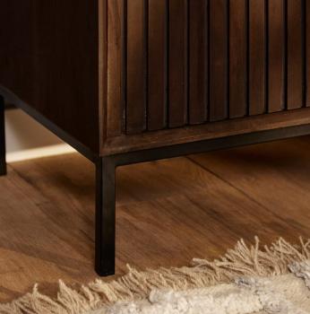 TV meubel Stripe donkerbruin 210 cm