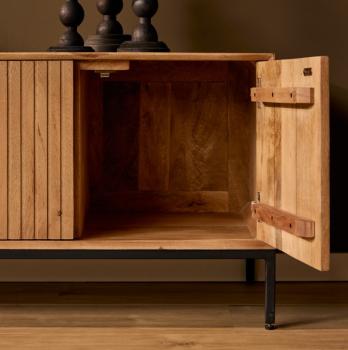 TV meubel mangohout naturel bruin 210 cm