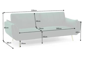 grote slaapbank groen 215 cm