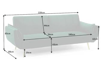 grote slaapbank groen 220 cm