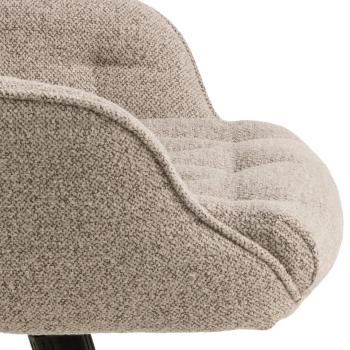 bureaustoel beige stof en zwart onderstel