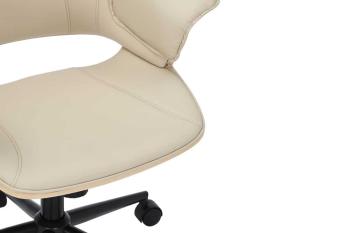 Design bureaustoel licht eiken creme beige