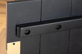 Dressoir zwart mangohout gouden accenten 160 cm