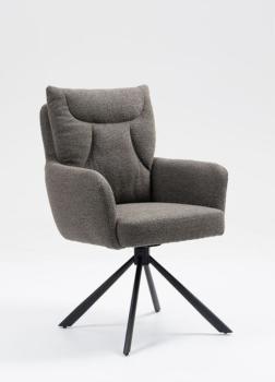 Luxe draaibare eetkamerstoel Taupe bruin