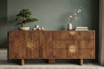 dressoir mangohout bruin 180 cm