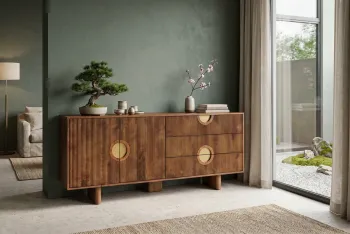 dressoir mangohout bruin 180 cm