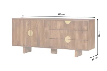 dressoir mangohout bruin 180 cm
