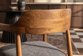 Massief houten eetkamerstoel mangohout honingbruin