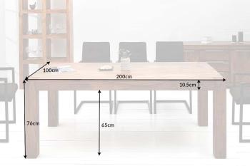 massief houten sheesham eetkamertafel 200 cm