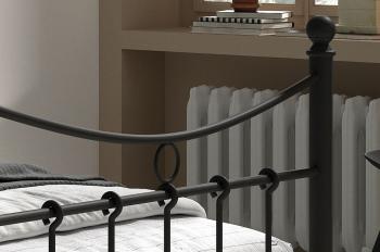 Metalen Bed zwart incl lattenbodem 90x200 cm