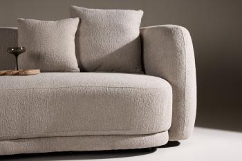 Sfeervol bankstel beige boucle 268 cm