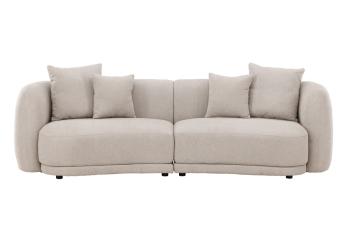 Sfeervol bankstel beige boucle 268 cm