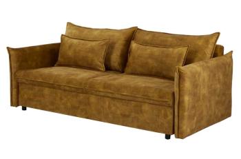Moderne Slaapbank geel fluweel 215 cm