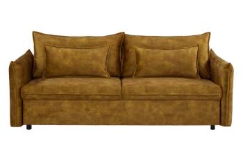 Moderne Slaapbank geel fluweel 215 cm