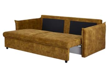 Moderne Slaapbank geel fluweel 215 cm