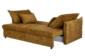 Moderne Slaapbank geel fluweel 215 cm