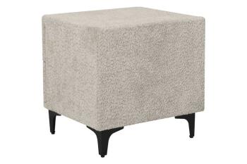 Nachtkastje beige bouclé 2 laden