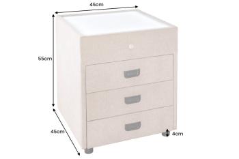 Nachtkastje beige met verlichting