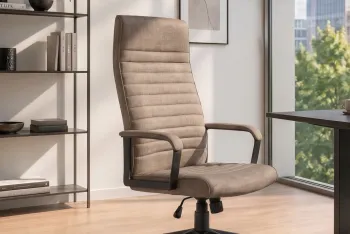 Bureaustoel taupe velvet