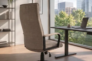 Bureaustoel taupe velvet