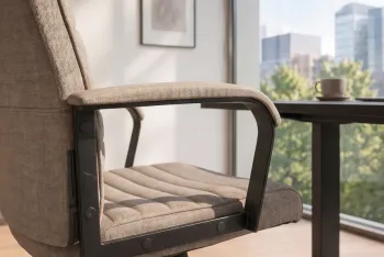 Bureaustoel taupe velvet