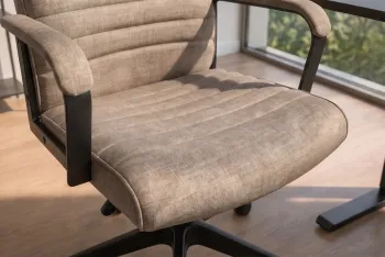Bureaustoel taupe velvet