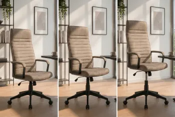 Bureaustoel taupe velvet