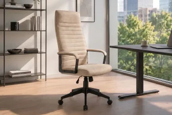 Bureaustoel velvet beige