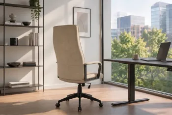Bureaustoel velvet beige