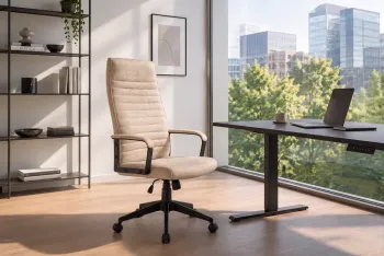 Bureaustoel velvet beige